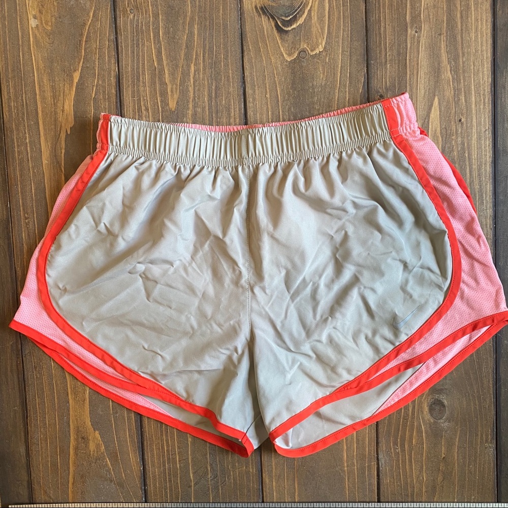 Light Grey & Coral Pink Nike Dri Fit Shorts